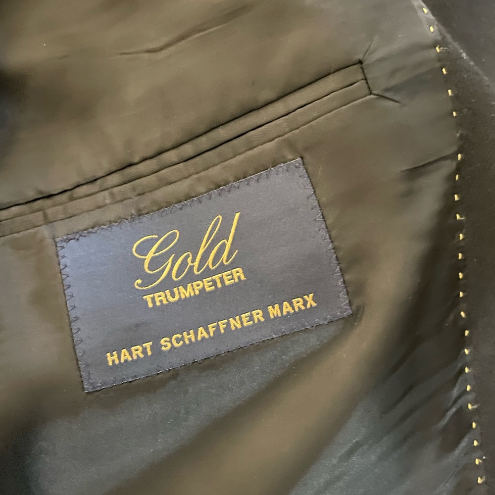 HART SCHAFFNER & MARX Gold Trumpeter x Loro Piana Cashmere Jacket in Black 42 R‎ - Picture 5 of 7